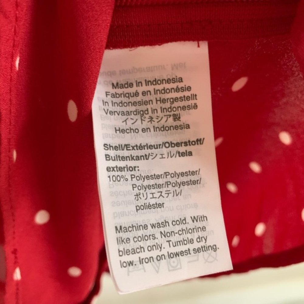 MADEWELL DAYLIGHT TIE SLEEVE TOP IN POLKA DOTS NWT - Picture 10 of 11